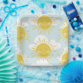 キュートファーストのまわりにトリップザサンファースト誕生日 ペーパープレート (パーティー)