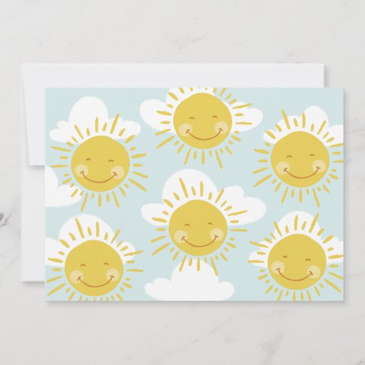 キュートファーストのまわりにトリップザサンファースト誕生日 招待状 (裏面)