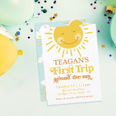 キュートファーストのまわりにトリップザサンファースト誕生日 招待状