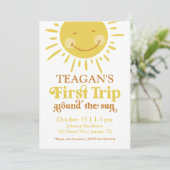 キュートファーストのまわりにトリップザサンファースト誕生日 招待状 (スタンド正面)