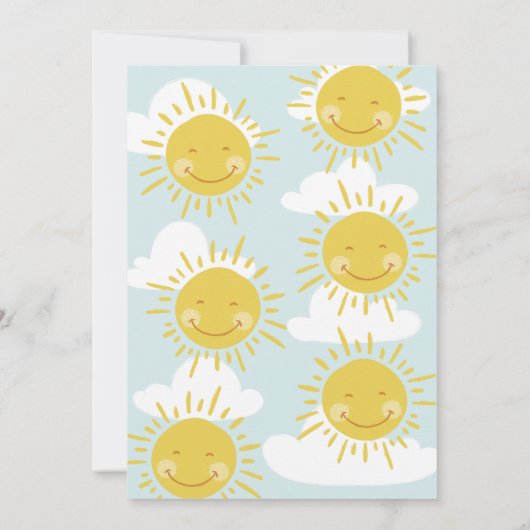 キュートファーストのまわりにトリップザサンファースト誕生日 招待状 (裏面)