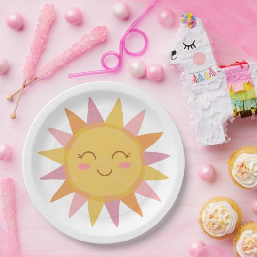 キュートファーストのまわりにトリップザサン誕生日 ペーパープレート (パーティー)