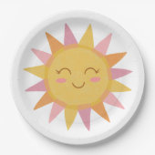 キュートファーストのまわりにトリップザサン誕生日 ペーパープレート (正面)