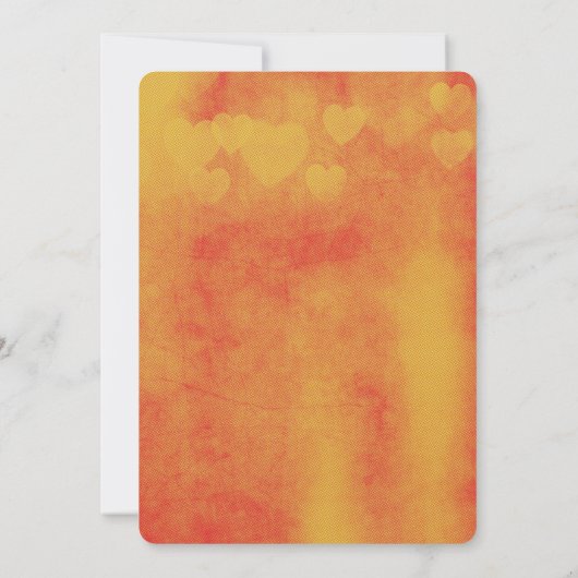 キュートファースト誕生日オレンジウォーターカラーベビー&おもちゃ 招待状 (裏面)