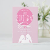 キュートファースト誕生日バニーパーティの招待状 招待状 (スタンド正面)