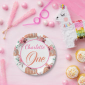 キュートファースト誕生日ワン秋秋フローラカボチャ ペーパープレート (パーティー)