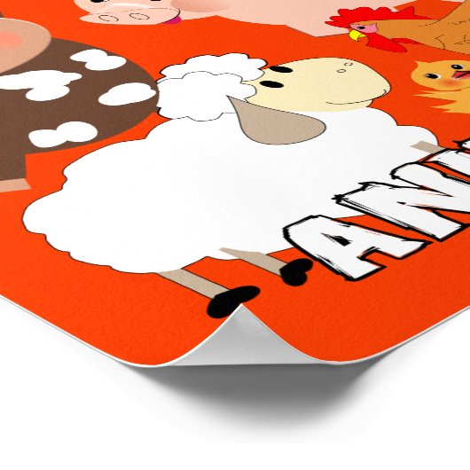 キュートファームアニマルキッズウィムシー写真 ポスター (角)