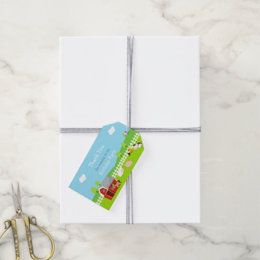 キュートファームアニマルギフトラベル ギフトタグ (より糸付き)