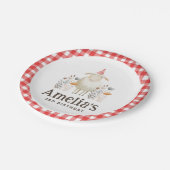 キュートファームアニマルズバースデーパーティー紙プレート ペーパープレート (アングル)