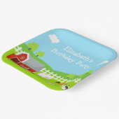 キュートファームアニマルズユニセックス誕生日 ペーパープレート (傾斜あり)