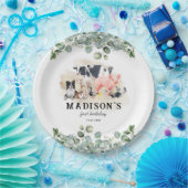 キュートファームアニマルズ子供の誕生日パーティー ペーパープレート (パーティー)