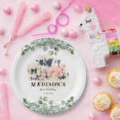 キュートファームアニマルズ子供の誕生日パーティー ペーパープレート (パーティー)