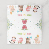 キュートファームアニマルズ誕生日座席表 プレイスカード (外部開封)