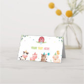 キュートファームアニマルズ誕生日座席表 プレイスカード (正面)