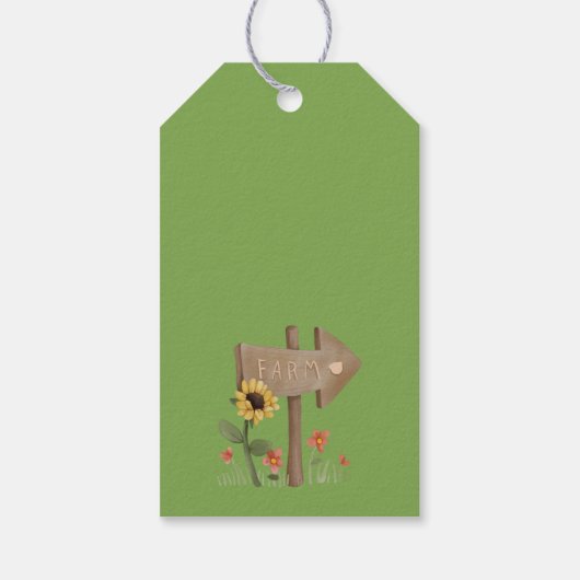 キュートファームアニマルズ誕生日 ギフトタグ (裏面)