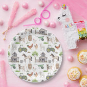 キュートファームアニマルトラクターハッピーバースデー ペーパープレート (パーティー)