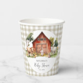 キュートファームアニマルバーベビーシャワー 紙コップ (裏面)