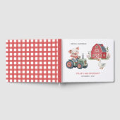 キュートファームアニマルピグトラクターバースデーパーティー ゲストブック (全面)