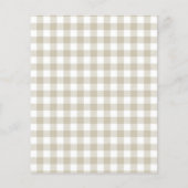 キュートファームアニマルベビーシャワーバジェット招待状 (裏面)