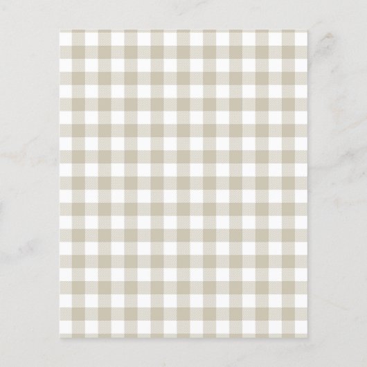 キュートファームアニマルベビーシャワーバジェット招待状 (裏面)