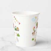 キュートファームアニマルレッドバーントラクターバースデーパーティー 紙コップ (右)