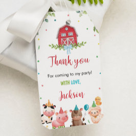 キュートファームアニマル誕生日サンキューユユーラベル ギフトタグ