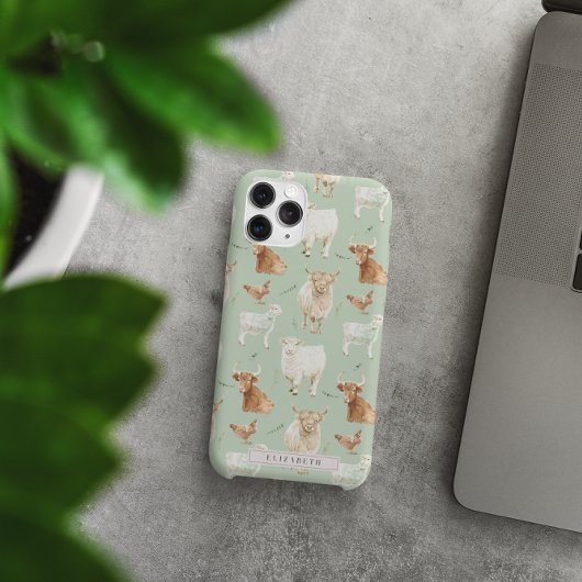 キュートファームアニマル | ハイランドコウモリモノグラム Case-Mate iPhoneケース