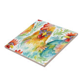 キュートファームウォーターカラーチキンズ誕生日 タイル (側面)