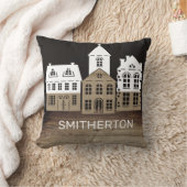 キュートファームハ素朴ウスビレッジ白黒バーラップ クッション (ブランケット)