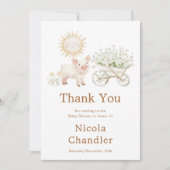 キュートファームバーンドベイビーシャワー サンキューカード (正面)