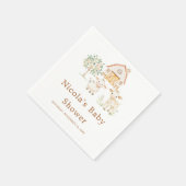 キュートファームバーンドベイビーシャワー スタンダードカクテルナプキン (角)