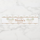 キュートファームバーンドベイビーシャワー ペットボトルラベル (シングルラベル)