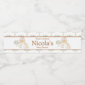 キュートファームバーンドベイビーシャワー ペットボトルラベル (シングルラベル)