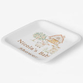 キュートファームバーンドベイビーシャワー ペーパープレート (傾斜あり)