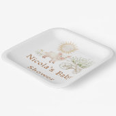 キュートファームバーンドベイビーシャワー ペーパープレート (傾斜あり)