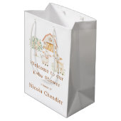 キュートファームバーンドベイビーシャワー ミディアムペーパーバッグ (裏面アングル)