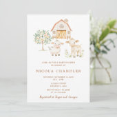 キュートファームバーンドベイビーシャワー 招待状 (スタンド正面)