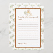 キュートファームバーンドベイビーシャワー 招待状 (正面/裏面)