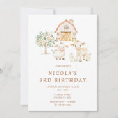 キュートファームバーンフュズバースデーパーティー 招待状 (正面)