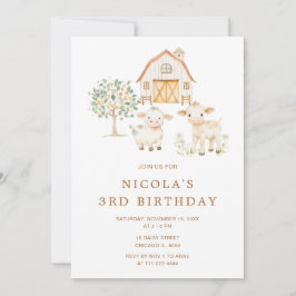 キュートファームバーンフュズバースデーパーティー 招待状