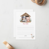 キュートファームピグカウズ誕生日タイムカプセル ノートカード (正面/裏面インサイチュ)