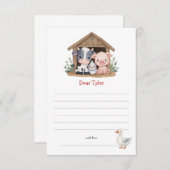 キュートファームピグカウズ誕生日タイムカプセル ノートカード (正面/裏面)