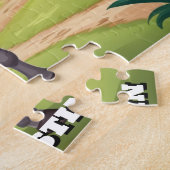 キュートファームロバパーソナライズされた ジグソーパズル (側面)