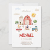 キュートファーム誕生日招待状 招待状 (正面)