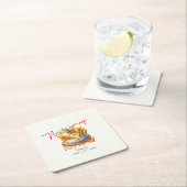 キュートフィエスタナチアベレーターベビーシャワーカスタム スクエアペーパーコースター (インサイチュ)