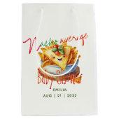 キュートフィエスタナチアベレーターベビーシャワーカスタム ミディアムペーパーバッグ (正面)