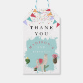 キュートフィエスタラマ&サボス子供の誕生日 ギフトタグ (正面)