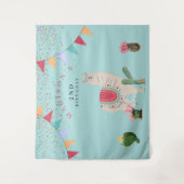 キュートフィエスタラマ&サボス子供の誕生日 タペストリー (正面)