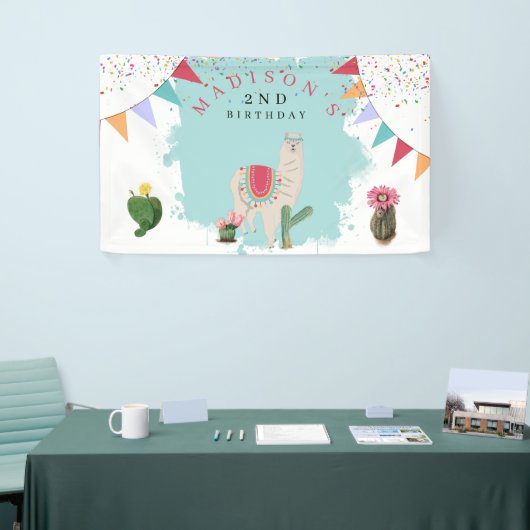 キュートフィエスタラマ&サボス子供の誕生日 横断幕 (トレードショー)