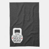 キュートフィットネスやる気を起こさせるトレーニングジムケトルベル キッチンタオル (縦)